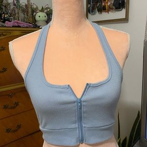 Halter zip top